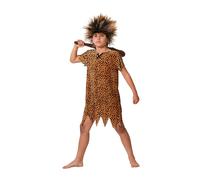Atosa Caveman Child Costume Cave Man Stone Age for Carnival Leather Parties 3 to