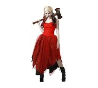 Atosa | Costume Arlecchino Rosso Donna | Varie Taglie | Festa a tema, Carnevale e Halloween | Elegante e divertente