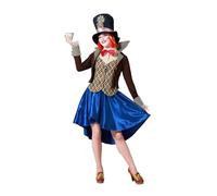 Atosa | Costume Cappellaio Matto | Include cappello a cilindro, papillon, gilet, giacca e gonna | Colorato | Eccentrico e spensierato | Ideale per Carnevale, Halloween e feste a tema | Taglia XXL