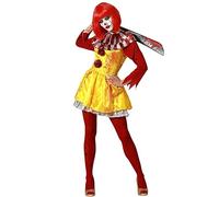 Atosa Costume Da Clown Giallo Halloween Donna Adulta XXL