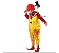 Atosa Costume Da Clown Giallo Halloween Uomo Adulto XS
