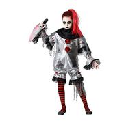 Atosa costume da clown grigio bambina bambino 3-4 anni