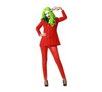 Atosa costume da clown halloween rosso con cravatta donna adulto M