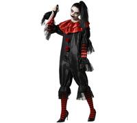 Atosa Costume Da Clown Nero Donna Adulta M