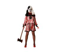 Atosa Costume Payasa Halloween Rosso T-shirt Con Pantalone Donna Adulto XS