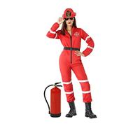Atosa | Costume da pompiere per donne adulte | Include tuta rossa e cintura | Modello elegante e confortevole | Ideale per Carnevale, Halloween e feste a tema | Costumi per Adulti | Taglia XL