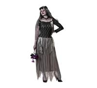 Atosa | Costume da sposa grigio Adulto Donna | Cadavere, Fantasma | Costumi Horror per Halloween, Carnevale, Feste a Tema | Include velo, abito lungo | Comodo, divertente e originale | M-L