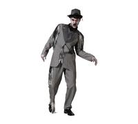 Atosa | Costume da sposo grigio uomo adulto | Cadavere, Fantasma | Costumi Horror per Halloween, Carnevale, Feste a Tema | Include giacca, pantaloni | Comodo, divertente e originale | M-L