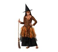 Atosa Costume Da Strega Marrone Vestito Bambina Con Cappello 3 A 4 AÑOS