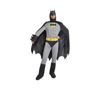 Ciao- Batman Classic Costume Adulto Originale DC Comics (Taglia XL) con Muscoli pettorali Imbottiti, Colore Grigio/Nero, XL, 11685.XL