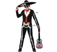 E_0002_S1132834 Bigbuy Carnival Costume da bambino Scheletro Messicana Taglia:5-