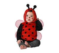 ATOSA | Costume Unisex Coccinella | Abito Rosso e Nero con Pois, Ali e Antenne | Tessuto in velluto morbido | Ideale per Carnevale, Halloween e Feste | Costumi Bambini | 12-24 mesi