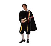 ATOSA Halloween 10375 Costume Medievale Musicista Uomo M-L Nero-Carnevale Uomo