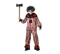 Atosa Clown Halloween Men Costume Rosso M-L Bambini