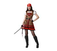 E_0002_S1128970 Bigbuy Carnival Costume per Adulti Rosso Pirata Donna Taglia:M/L