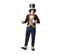 ATOSA Men's Mad Hatter Costume Brown Man Adult Outerwear (Pack of 12) XS-S Multi