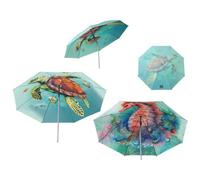 Atosa Ombrellone da spiaggia Design Animali Marini Orientabile Metallo di Ferro Ø220 cm Nylon Protezione UPF 50+ Assortita in 2 Possibilità con custodia, multicolore