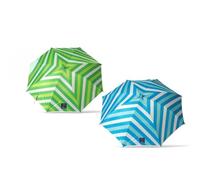 Atosa Ombrellone da spiaggia Design Zig-Zag Orientabile Metallo di Ferro Ø220 cm Nylon Protezione UPF 50+ Assortita in 3 Possibilità con custodia, multicolore