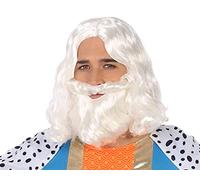 Atosa - Parrucca RE Mago, Colore Bianco, Unica (39891)