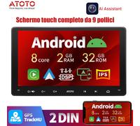 ATOTO A6PF Android 9 Pollici Autoradio NAVI GPS Wirelss Android Auto ChatGPT-AI