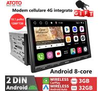 ATOTO DAB+ 7" Doppio DIN AI Android Autoradio Wireless CarPlay 8+128G GPS Navi
