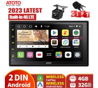 ATOTO S8MS 7" Autoradio 4+32G Android Auto Carplay 2Bluetooth LTE 4G +Telecamera