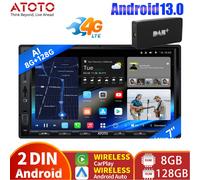 ATOTO X10 8Core Android 13 DAB+ Autoradio GPS Radio 8+128G CarPlay Navi Wifi USB