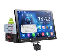 ATOTOEXCEL A5L 10.1 Pollici Doppio DIN e Adattivo a Singolo DIN Autoradio Android, CarPlay Senza Fili e Android Auto, Tracciamento GPS, Tethering WiFi/BT/USB,Telecamera di Retromarcia, HD LRV, 2G+32G