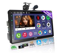 ATOTOEXCEL A6PF Autoradio 2 Din Android con Telecamera posteriore, 7 Pollici Wireless CarPlay e Senza Fili Android Auto, Dab+ Radio, Doppio Bluetooth, Tethering WiFI/BT/USB, 2G+32G, A6G2C7PF-S01