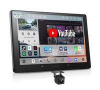 ATOTOEXCEL S8Gen4 10,1 pollici QLED Android Autoradio 2 DIN, CarPlay e Android Auto wireless, autoradio touchscreen 4G LTE, WiFi/USB-Tethering, Hi-Fi DSP, pre-out 4V, con telecamera posteriore, 4G+64G