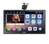ATOTOEXCEL S8MS 7 Pollici Autoradio 2 DIN Android con Retrocamera, 4G LTE integrato, CarPlay e Android Auto Wireless,QLED Touchscreen, 8-Core 4G+32G, WiFi/BT/USB Tethering, Doppio BT, S8G2C74MS-S01