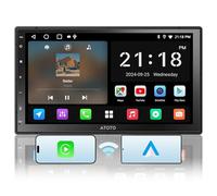 ATOTOZONE 7" Autoradio 2 Din Android, CarPlay&Android Auto Wireless, Stereo Auto Bluetooth con Schermo, GPS Navi, Wi-Fi/BT/USB, MirrorLink, FM/AM/RDS, 24 EQ&DSP, A5LG2B7T