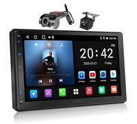 ATOTOZONE A5L Android Autoradio Doppio Din Car Stereo con Telecamera di Sostegno & DVR Dashcam, 7 pollici Wireless CarPlay Android Auto, ChatGPT-AI, Navigazione GPS, WiFi/Bluetooth/USB, 24 EQ DSP, 2G