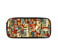 ATOurDealss Astuccio colorato con motivo zebrato con schizzi di colore, per ragazzi e ragazze, astuccio colorato arcobaleno zebrato per adolescenti scuola astuccio per studenti, Strumenti musicali,