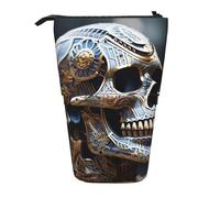 ATOurDealss Astuccio telescopico per matite, astuccio telescopico, organizer per cancelleria, portapenne con cerniera, citazioni ispiratrici, Scheletro interessante, Taglia unica, Astuccio