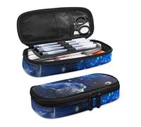 ATOurDealss Grazioso astuccio per bambini a forma di criceto, con cerniera, organizer per penne e articoli di cancelleria per il ritorno a scuola, Galaxy Cat, Taglia unica, Astuccio