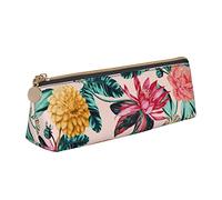 ATOurDealss Kawaii - Astuccio per matite da donna, con motivo gatto, semplice scatola per il trasporto per adulti, con cerniera liscia, resistente, leggero, per ufficio, Fiore floreale., Taglia unica,