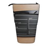 ATOurDealss Movies Clapperboard - Astuccio telescopico per matite e matite, organizer per cancelleria, con cerniera, Nero , Taglia unica, Astuccio