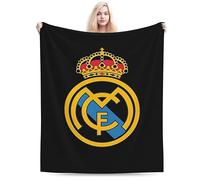ATOurDealss Real-Madrid - Coperta morbida e accogliente in pile felpato, leggera, calda e pelosa, per divano e letto, 203 x 152 cm