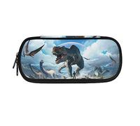 ATOurDealss T-Rex - Astuccio portapenne con stampa di dinosauri, per ragazzi e ragazze, astuccio per carte di credito, portamonete, organizer da scrivania per materiale scolastico, Dinosauro, Taglia