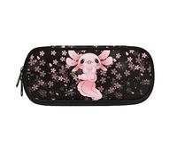 ATOurDealss T-Rex - Astuccio portapenne con stampa di dinosauri, per ragazzi e ragazze, astuccio per carte di credito, portamonete, organizer da scrivania per materiale scolastico, Carino Axolotl,