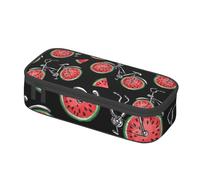 ATOurDealss Watermelon Bicycles Pencil Case Astuccio Grande Capacità Estetica Matita Box Penna Borsa per Forniture per Ufficio Organizzazione Regalo, Biciclette Anguria, Taglia unica, Astuccio