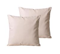 Atout Ciel Cuscini imbottiti bicolore in cotone, 40 x 40 cm, colore: Beige/Grigio, confezione da 2