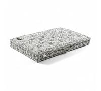 Atout Ciel Cuscino per pallet 80 x 120 cm con manico, grigio stampato/tinta unita