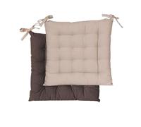 Atout Ciel Cuscino quadrato bicolore, 40 x 40 cm, colore: tortora/antracite