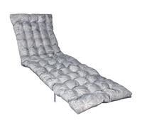 Atout Ciel Cuscino trapuntato bicolore per bagno di sole, lettino in tessuto idrorepellente 190 x 60 cm, 6 varianti, grigio