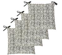 Atout Ciel Set di 4 cuscini quadrati, 40 x 40 cm, colore: cachi stampato/tinta unita