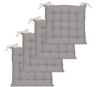 Atout Ciel Set di 4 cuscini quadrati bicolori 40 x 40 cm, colore: Beige/Grigio