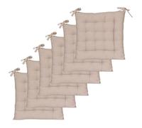 Atout Ciel Set di 6 cuscini quadrati, 40 x 40 cm, colore: tortora e antracite
