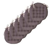 Atout Ciel Set di 6 cuscini rotondi bicolore, diametro: 40 cm, colore: tortora e antracite